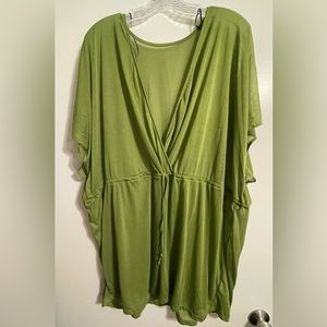 H&M APPLE GREEN LIGHTWEIGHT COTTON BEACH OR POOL COVER UP SIZE XL- GREAT COLOR!